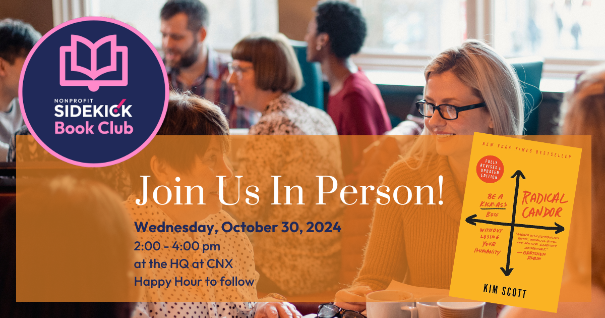 In Person Book Club featuring Radical Candor meeting October 30